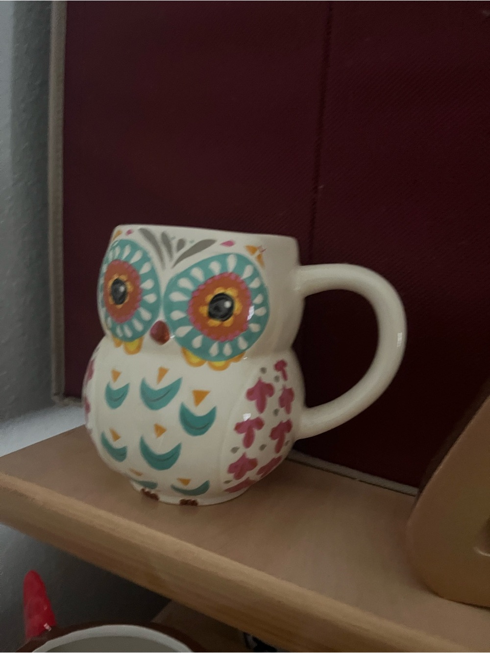 NATURAL LIFE Cream Owl Mug